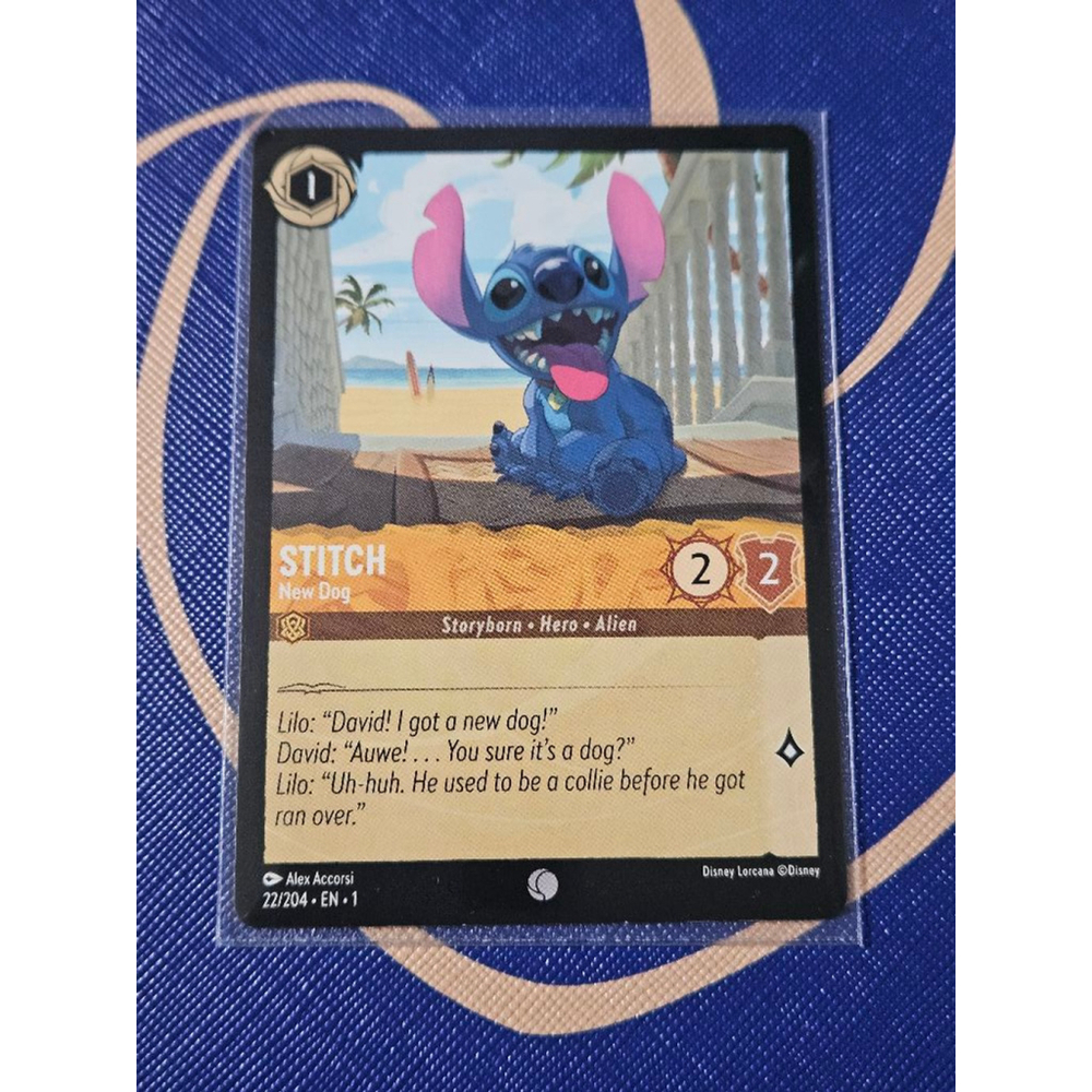 Disney Lorcana Amber Play Set (4 cards) Stitch New Dog - Picture 2 of 3